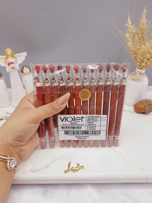 رژ مدادی تراش دار اصلی برند ویولت Violet کد 30145